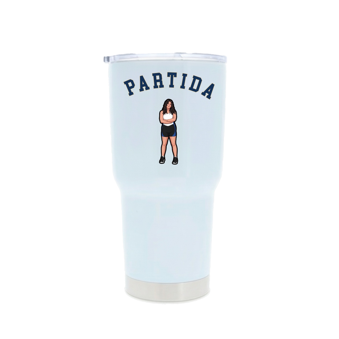 30oz Stainless Steel Tumbler — Shirsey Arch in White