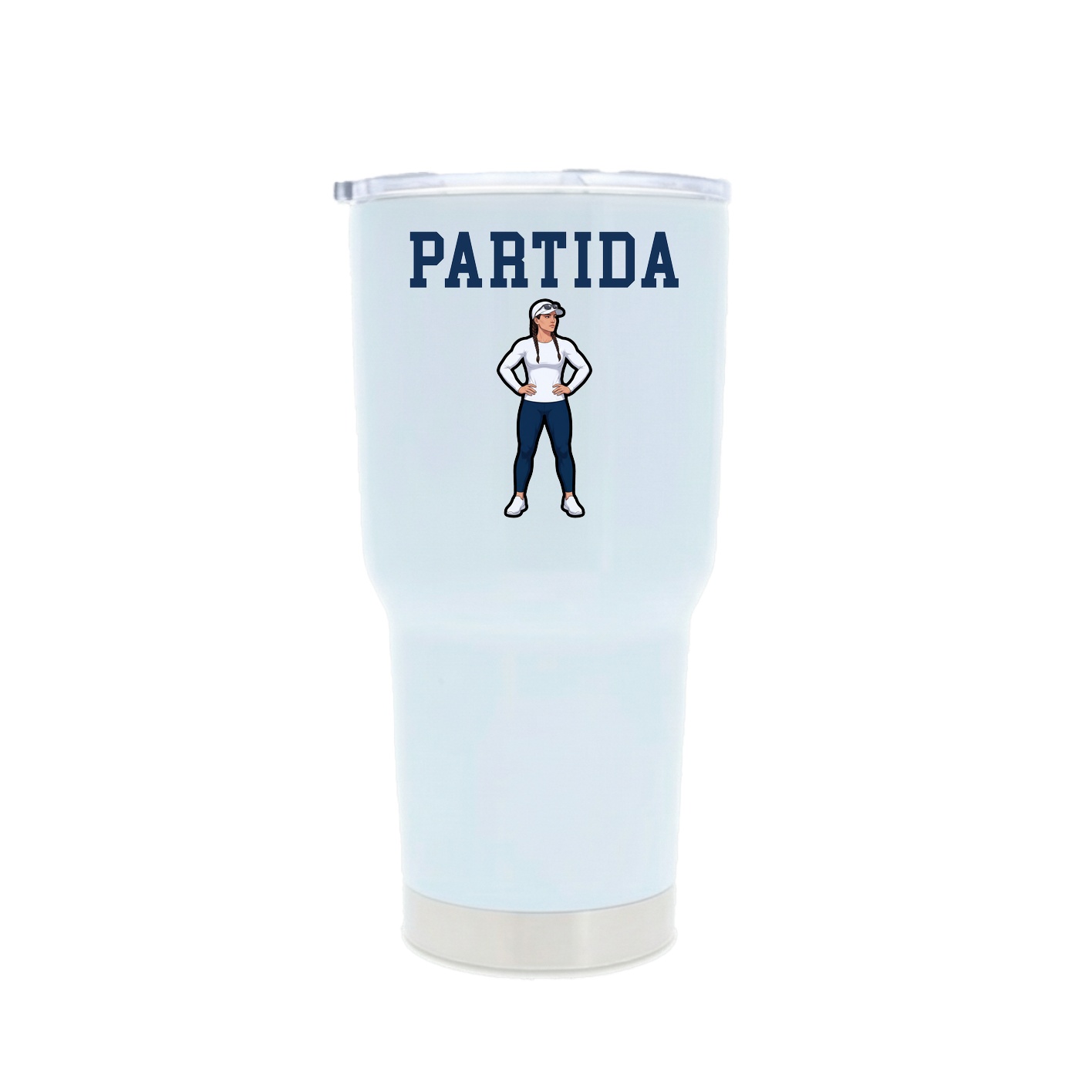 30oz Stainless Steel Tumbler — Shirsey in White