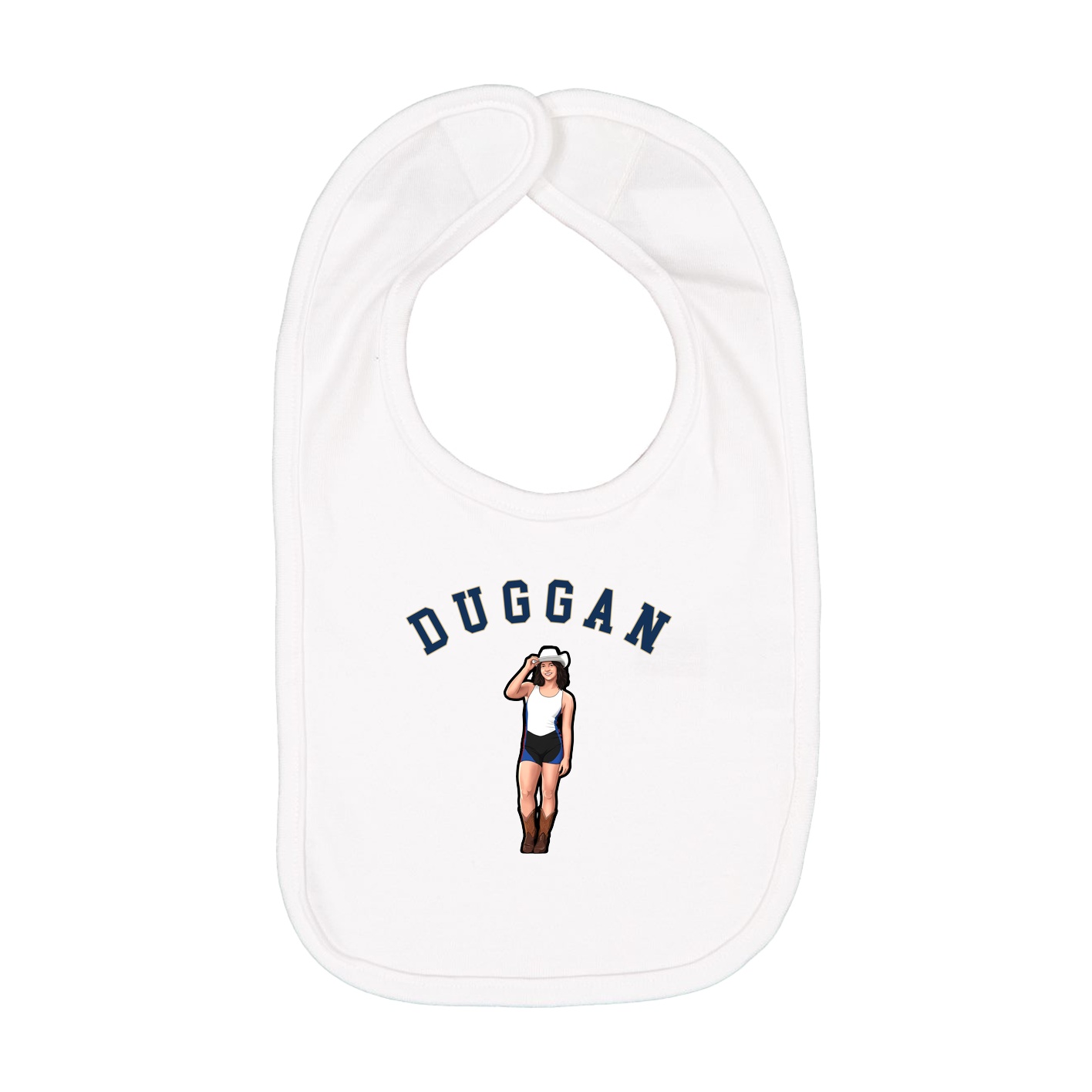 Infant Bib — Shirsey Arch in White