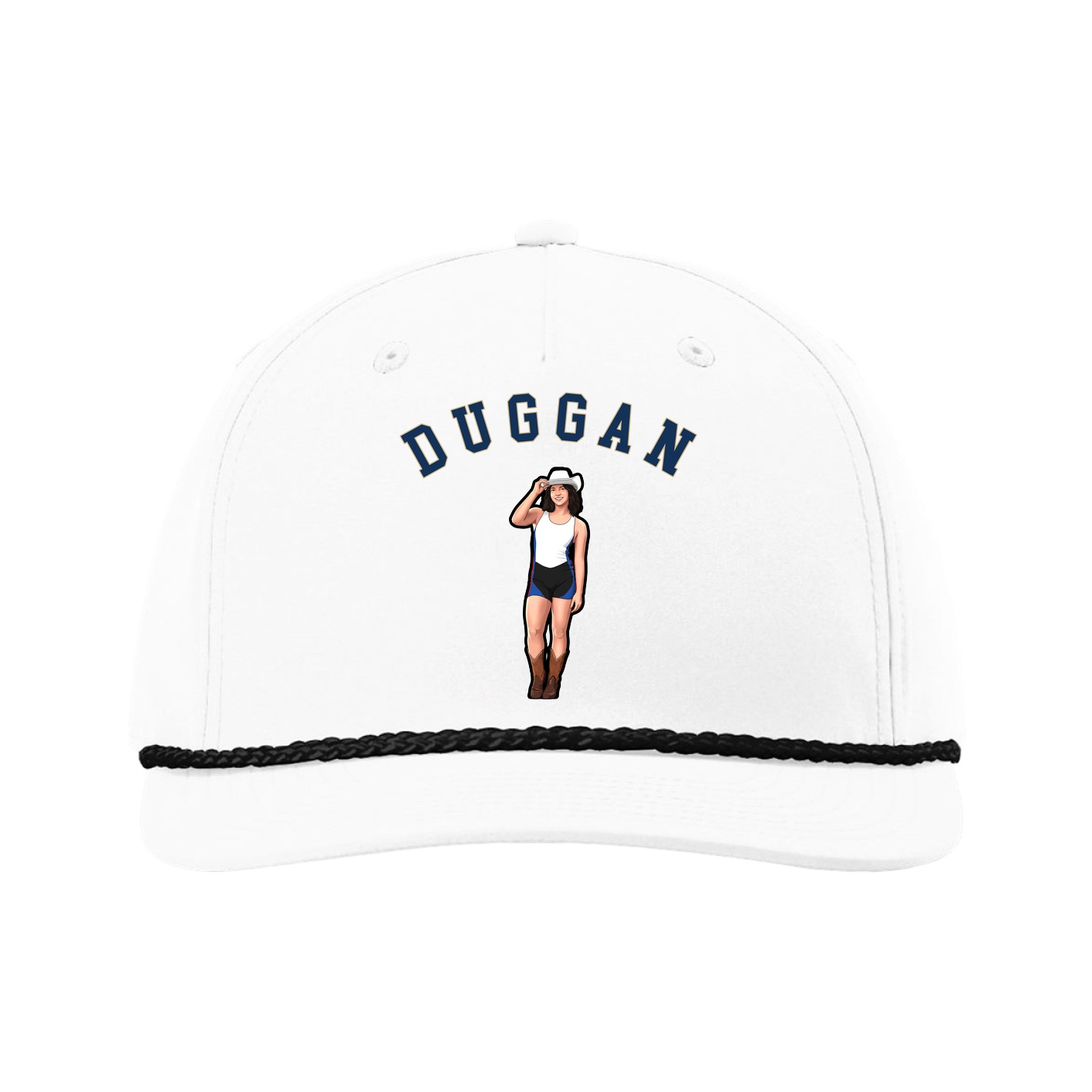 Five-Panel Classic Rope Cap — Shirsey Arch in White