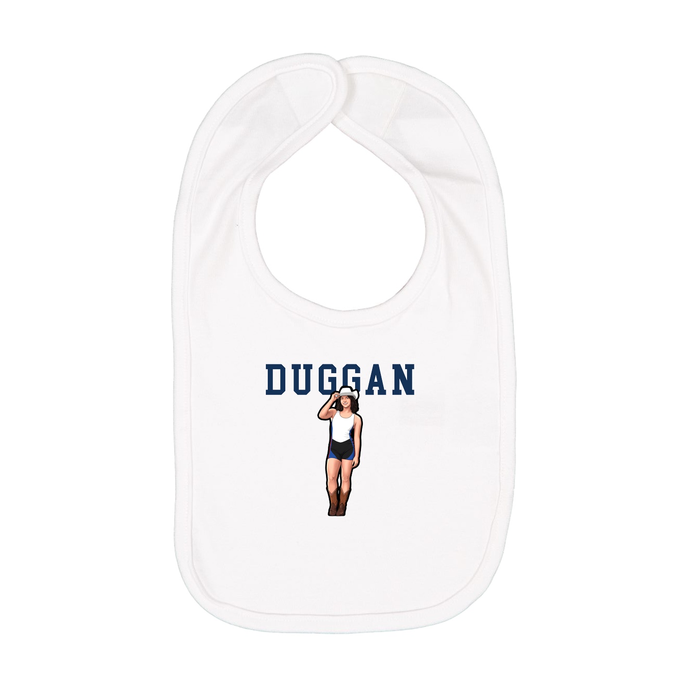 Infant Bib — Shirsey in White