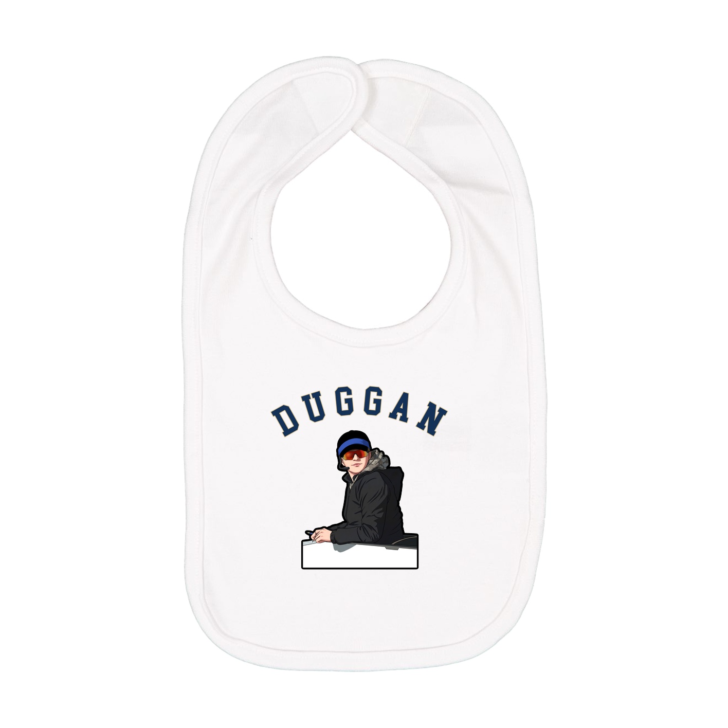 Infant Bib — Shirsey Arch in White