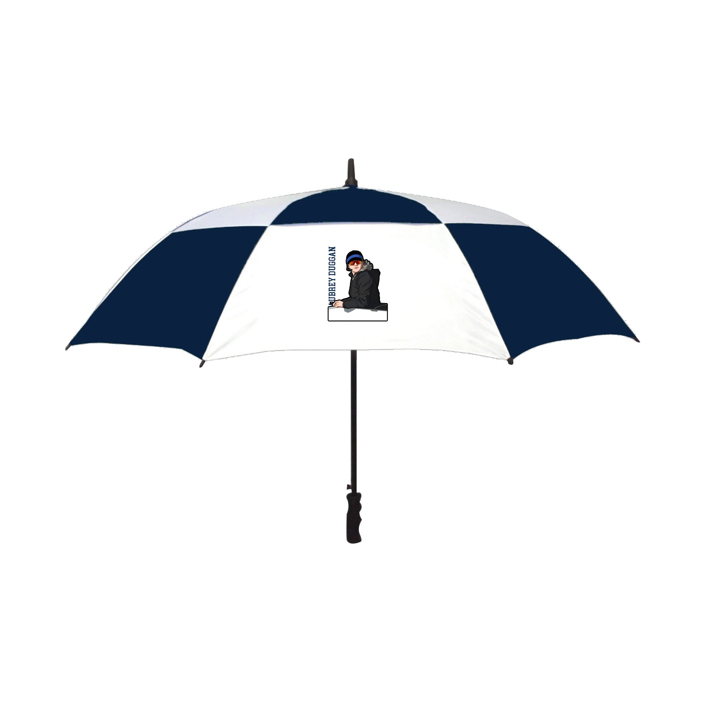 Golf Umbrella — Name Vertical in Navy