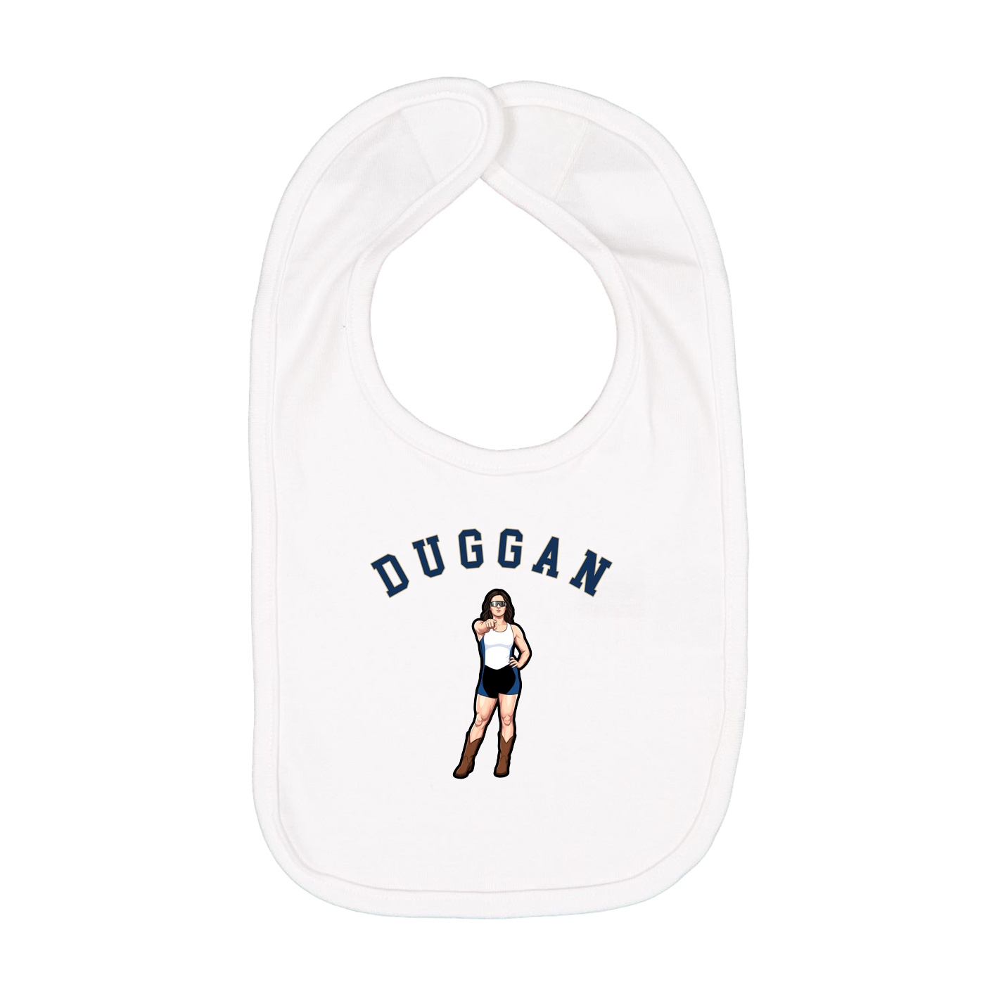 Infant Bib — Shirsey Arch in White