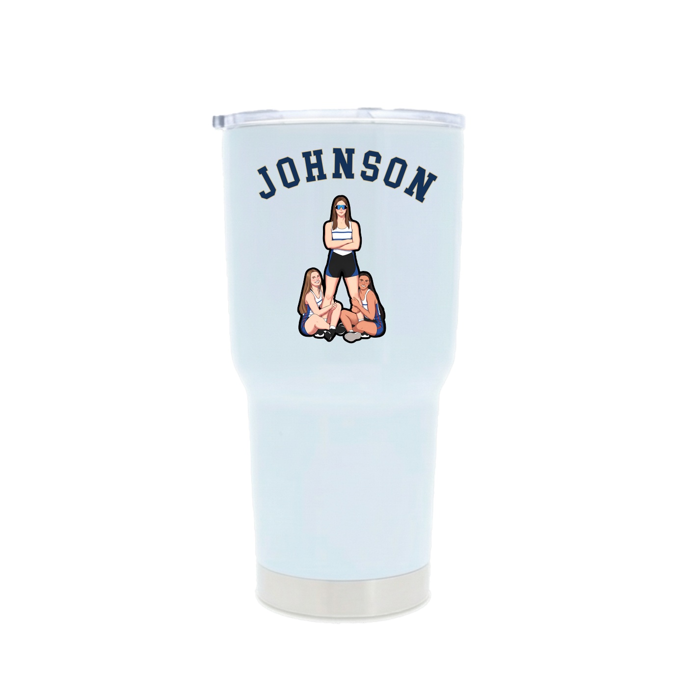 30oz Stainless Steel Tumbler — Shirsey Arch in White