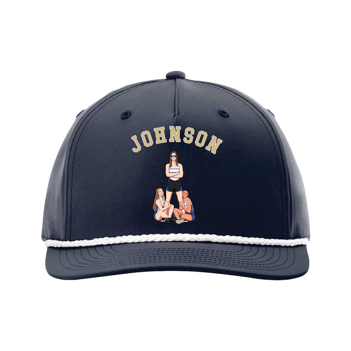 Five-Panel Classic Rope Cap — Shirsey Arch in Navy