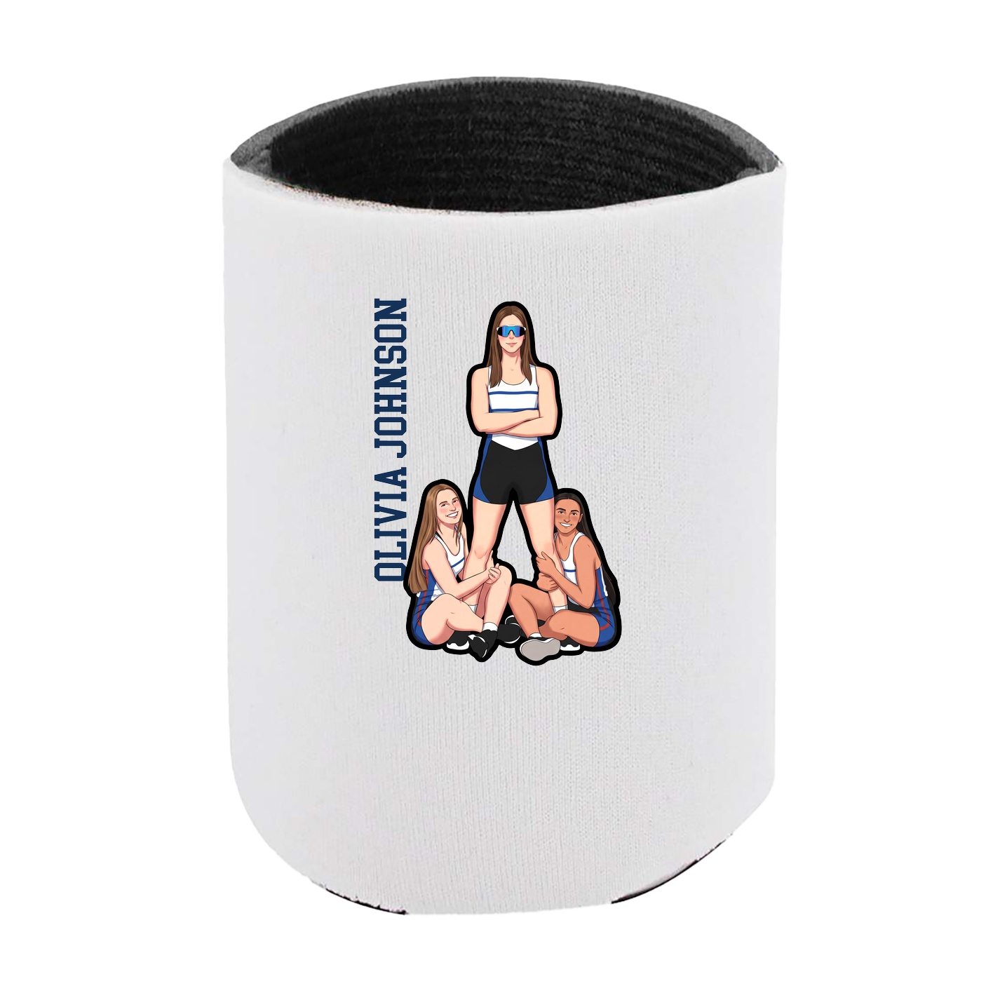 Can Holder — Name Vertical in White