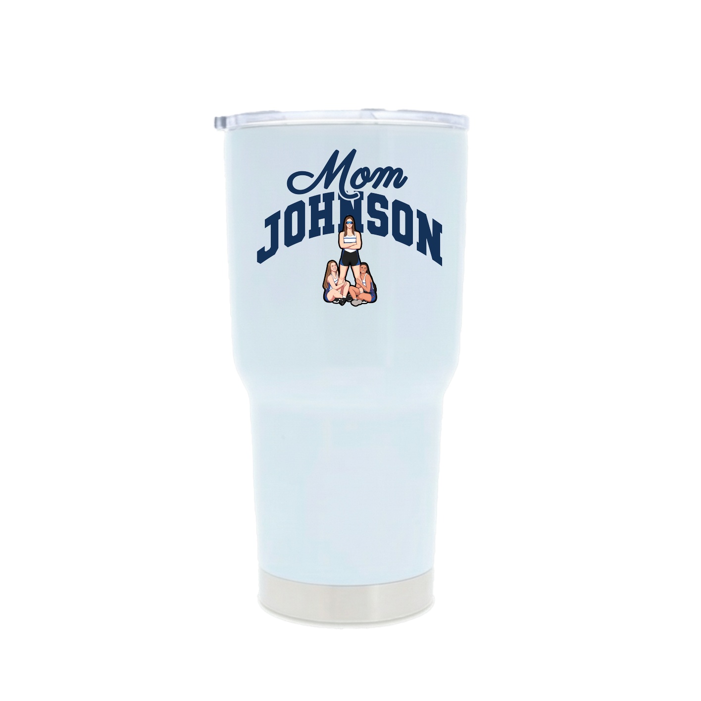 30oz Stainless Steel Tumbler — Mothers Day Arch in White