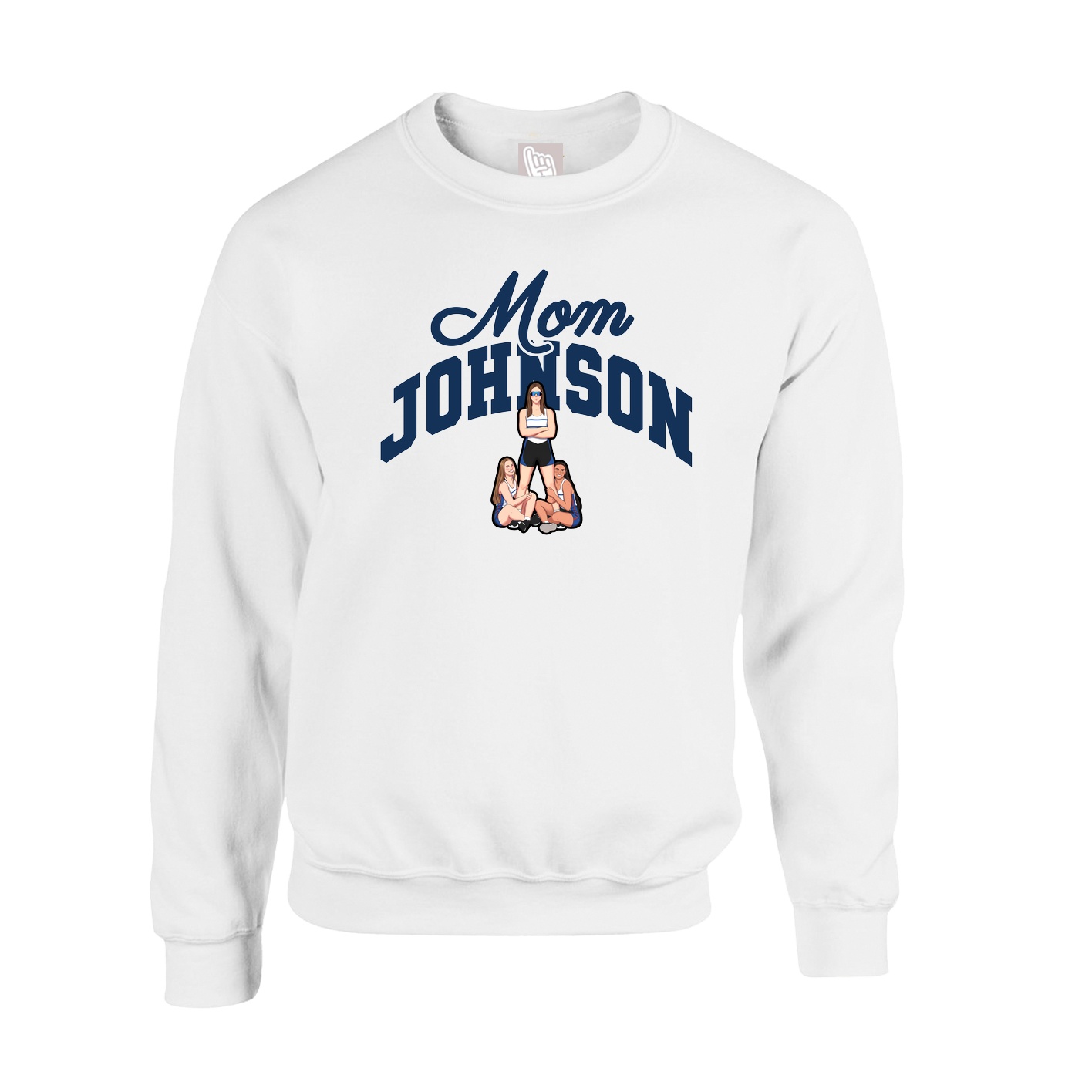 Fleece Crew — Mothers Day Arch in White