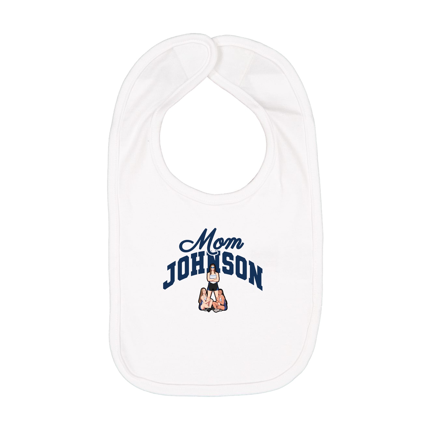 Infant Bib — Mothers Day Arch in White