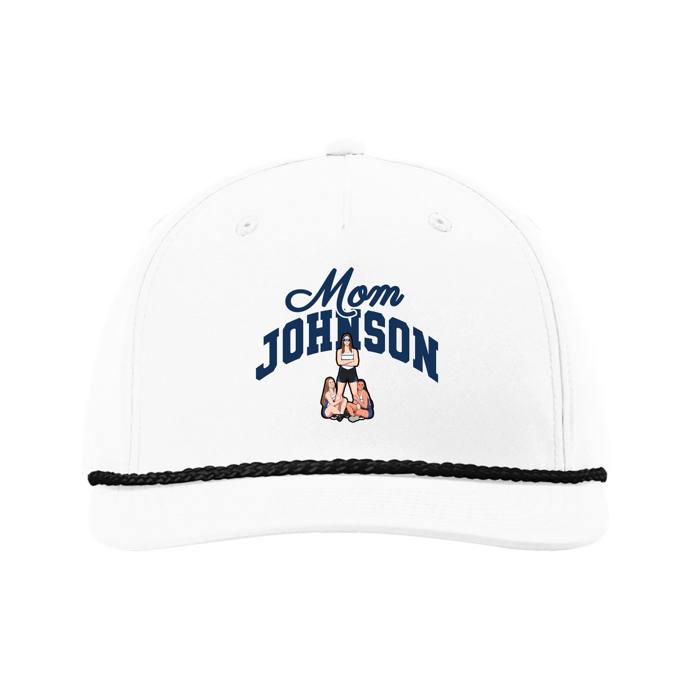 Five-Panel Classic Rope Cap — Mothers Day Arch in White