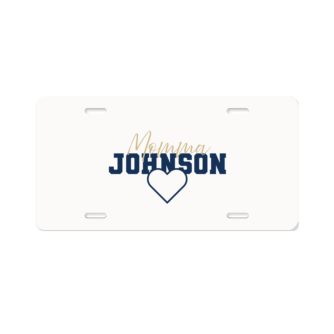 License Plate — Mothers Day Heart in Classic