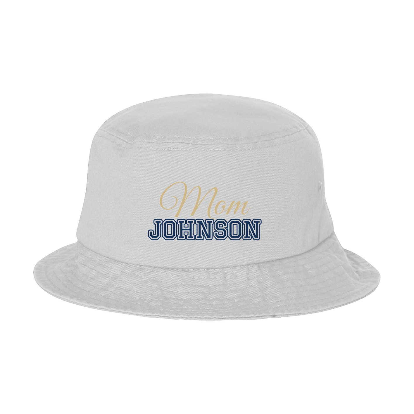 Bucket Cap — Mothers Day Block in White