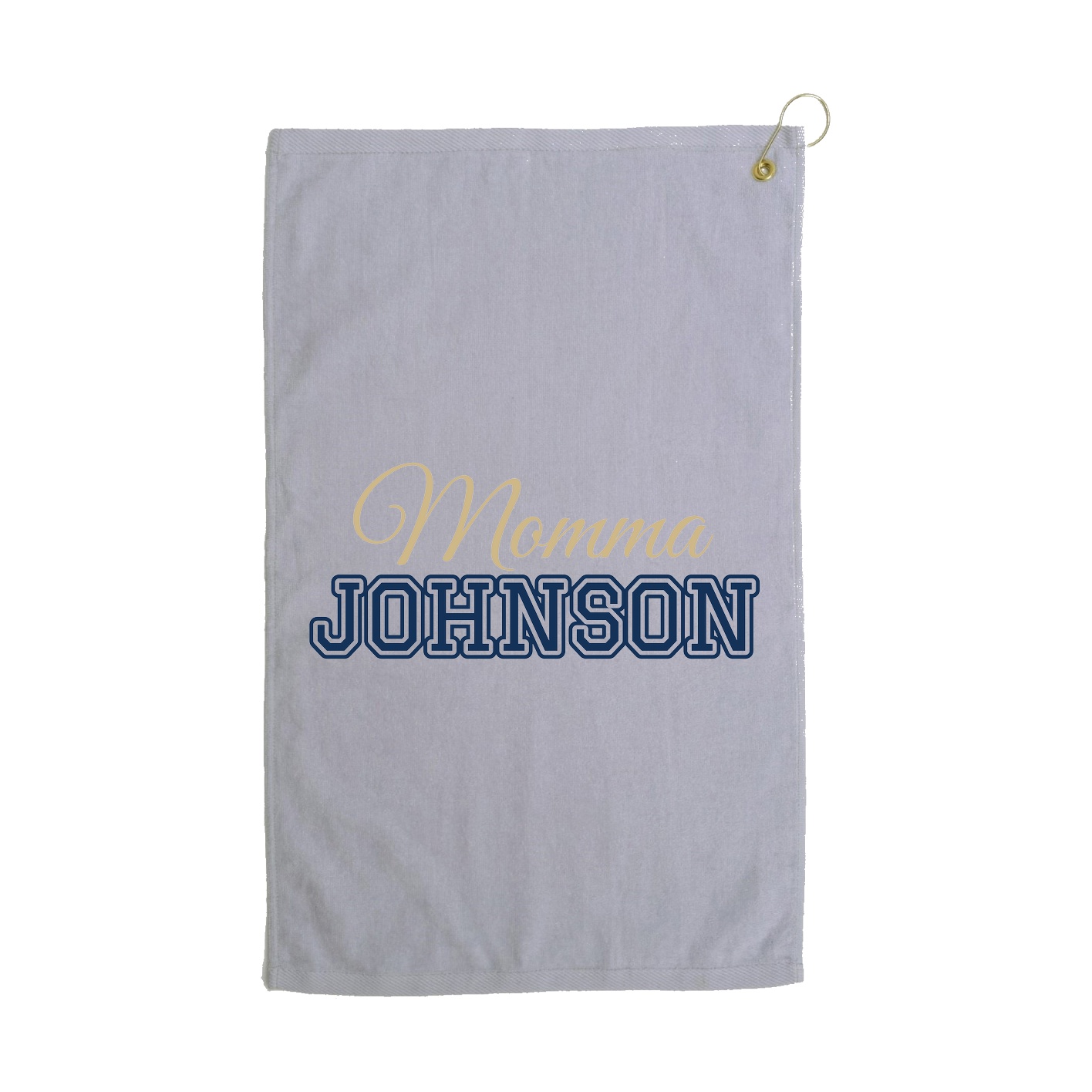 Golf Towel — Mothers Day Block in Grey