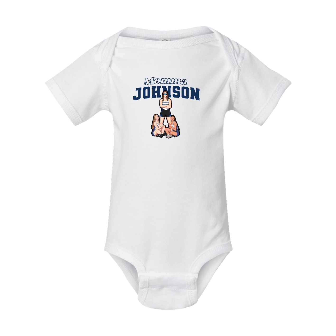 Baby Onesie — Mothers Day Block in White