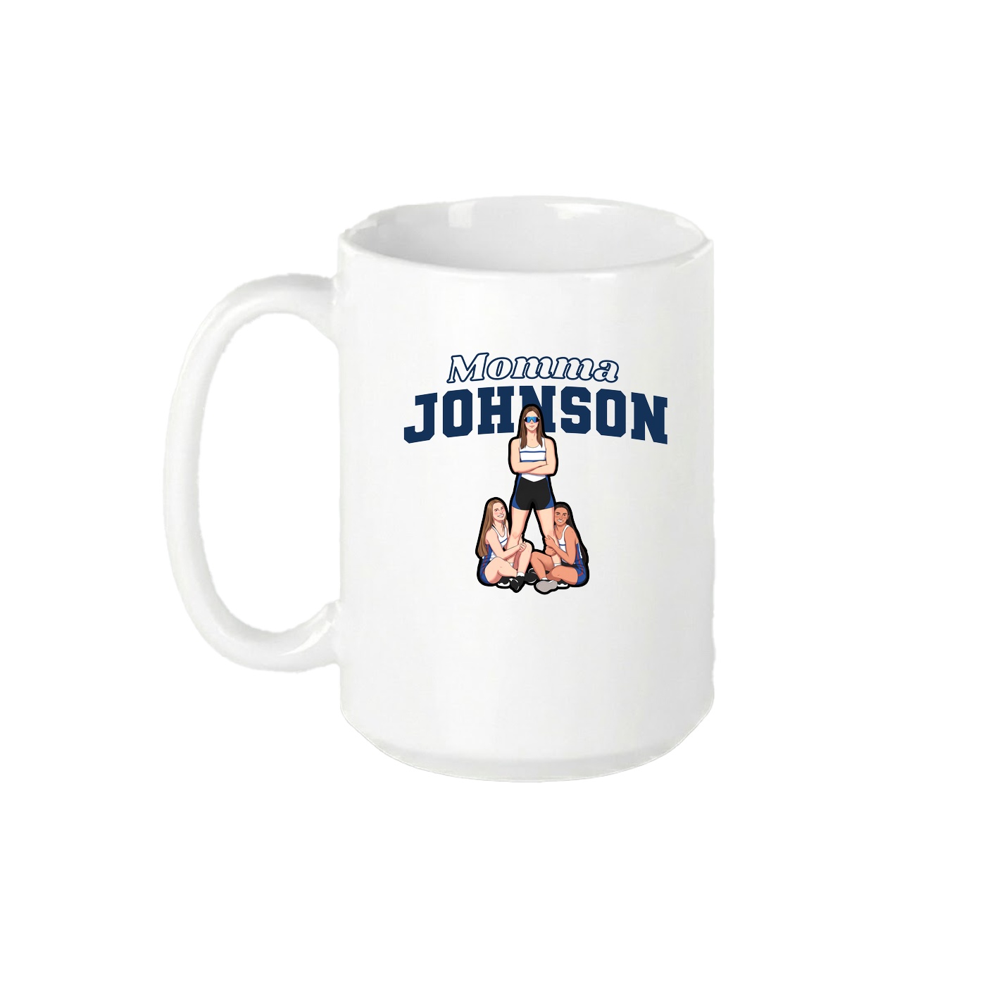 15oz Coffee Mug — Mothers Day Block in White