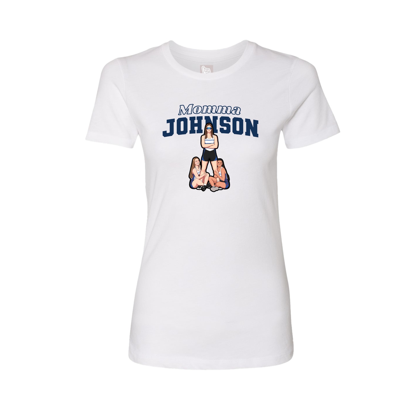 Womens Tee — Mothers Day Block in White