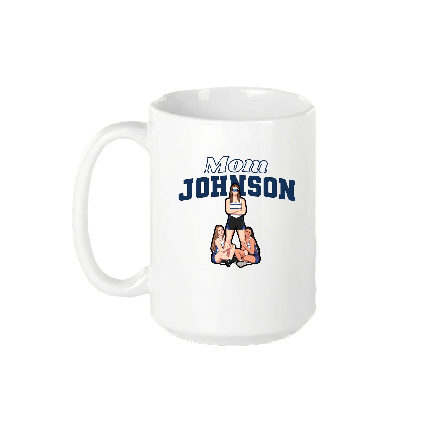 15oz Coffee Mug — Mothers Day Block in White