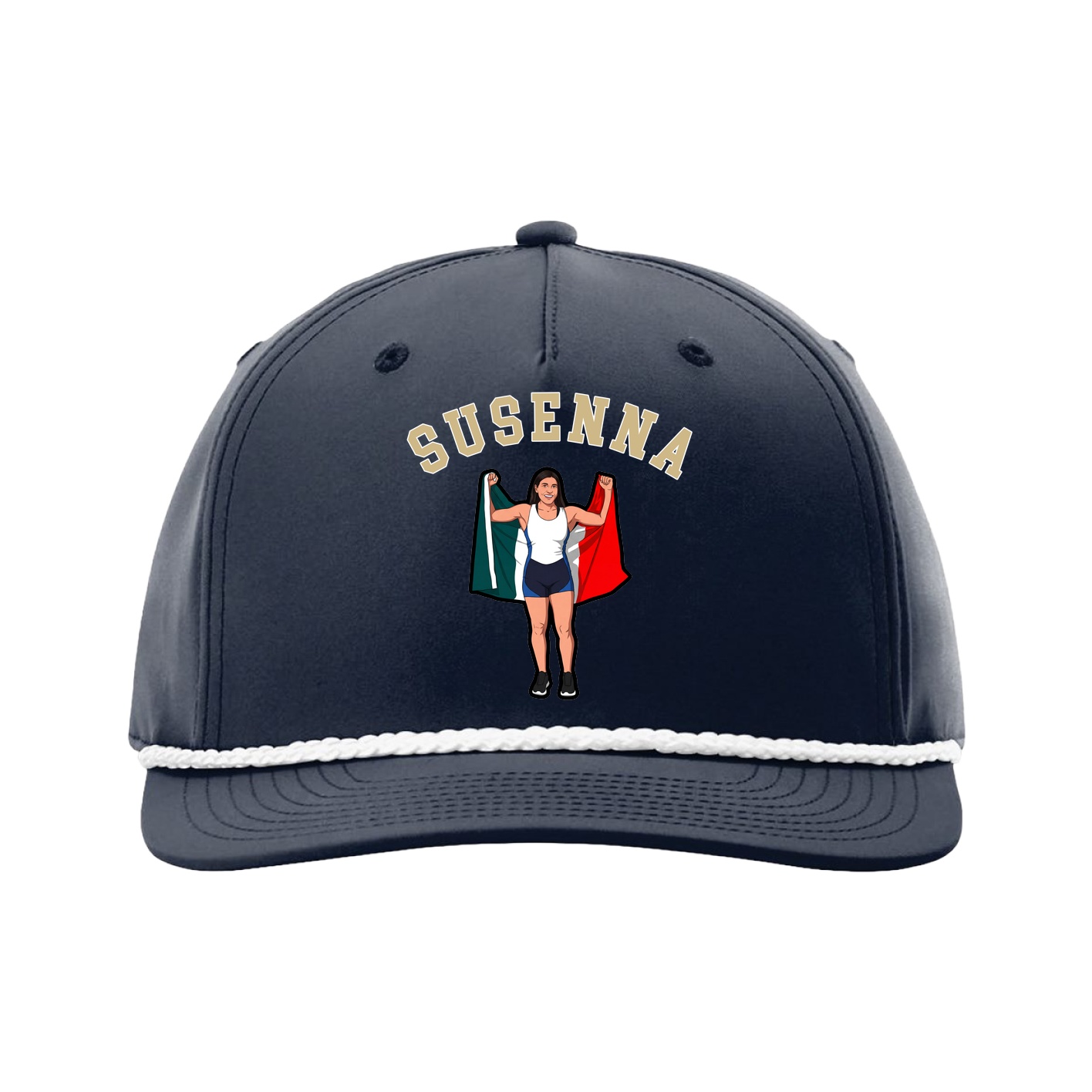 Five-Panel Classic Rope Cap — Shirsey Arch in Navy