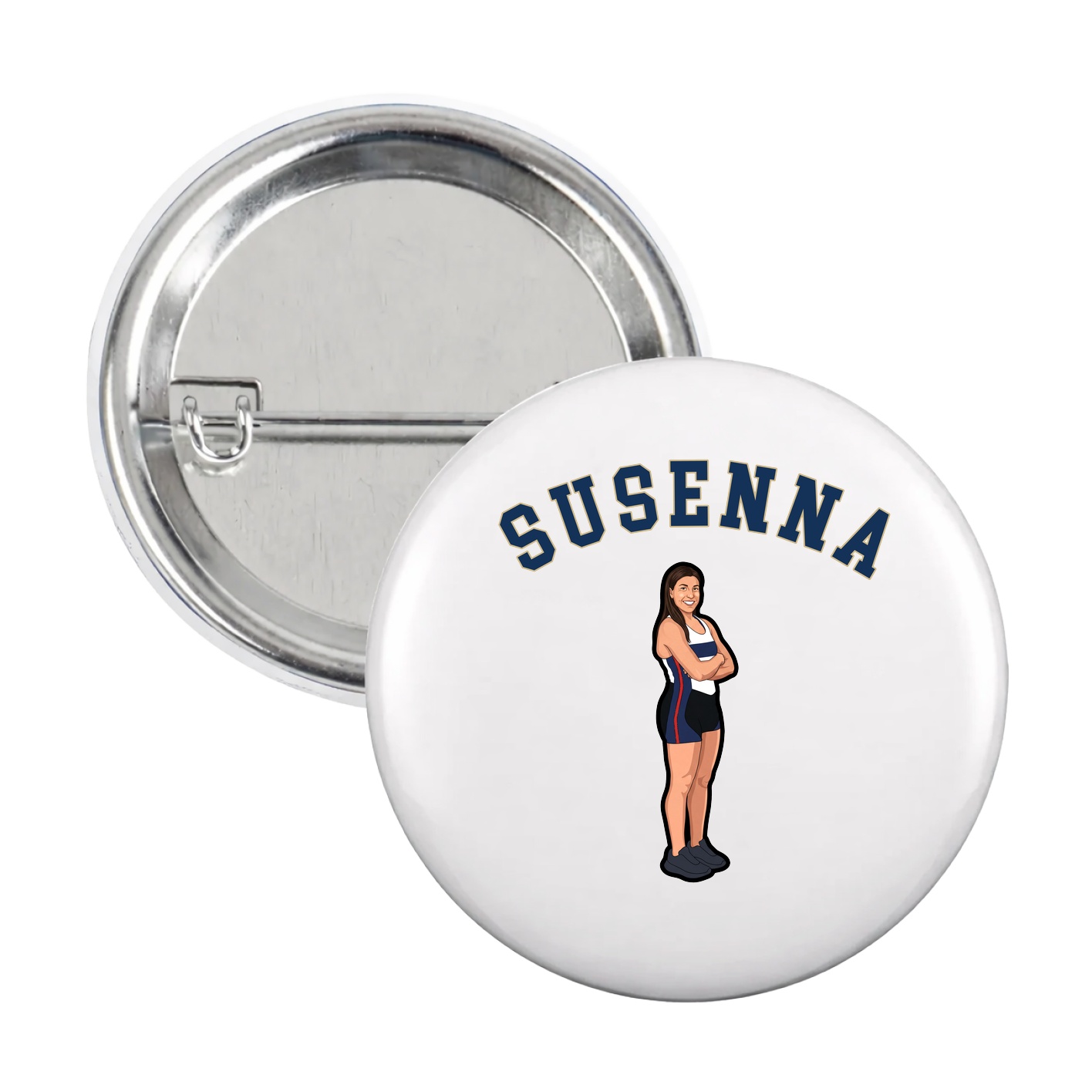 Game Day Button — Shirsey Arch in White