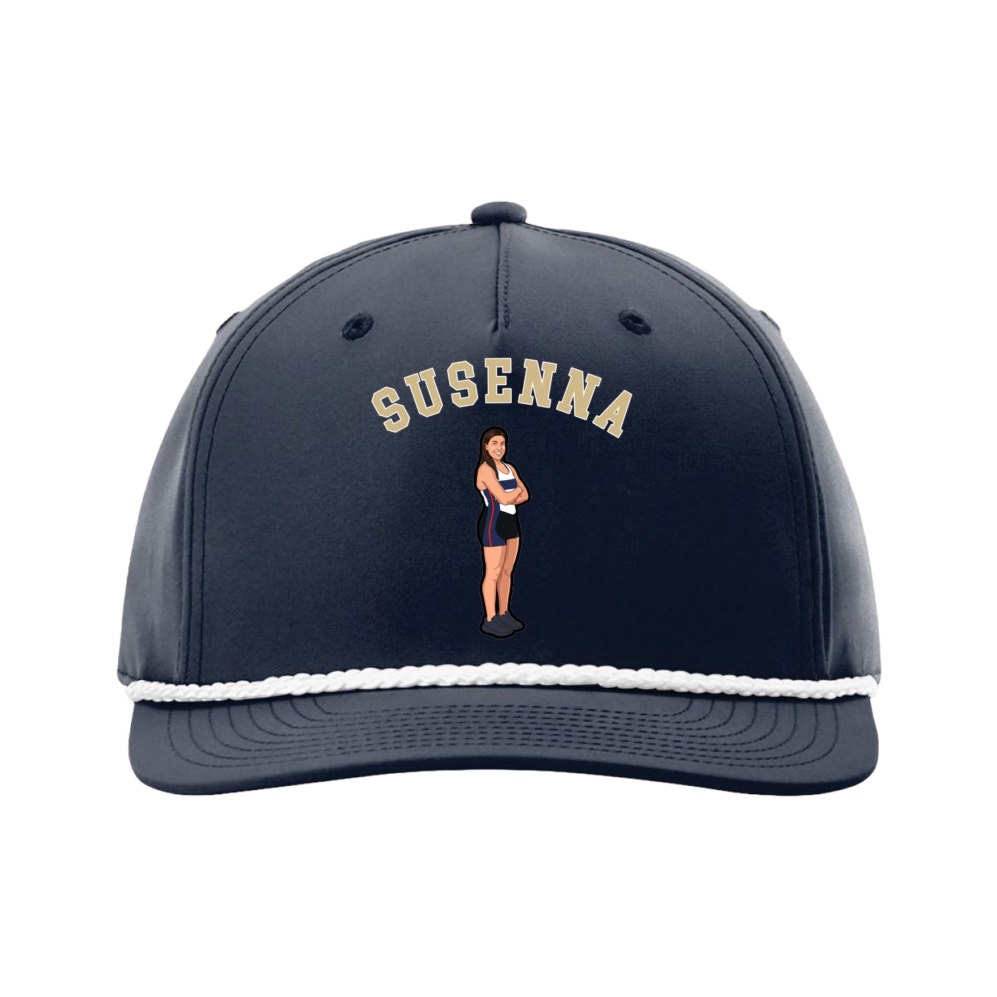 Five-Panel Classic Rope Cap — Shirsey Arch in Navy