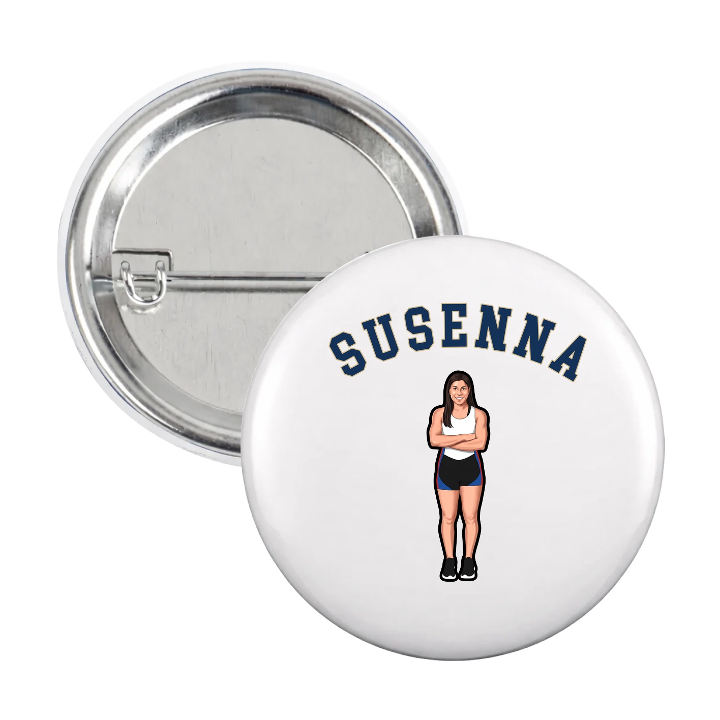 Game Day Button — Shirsey Arch in White