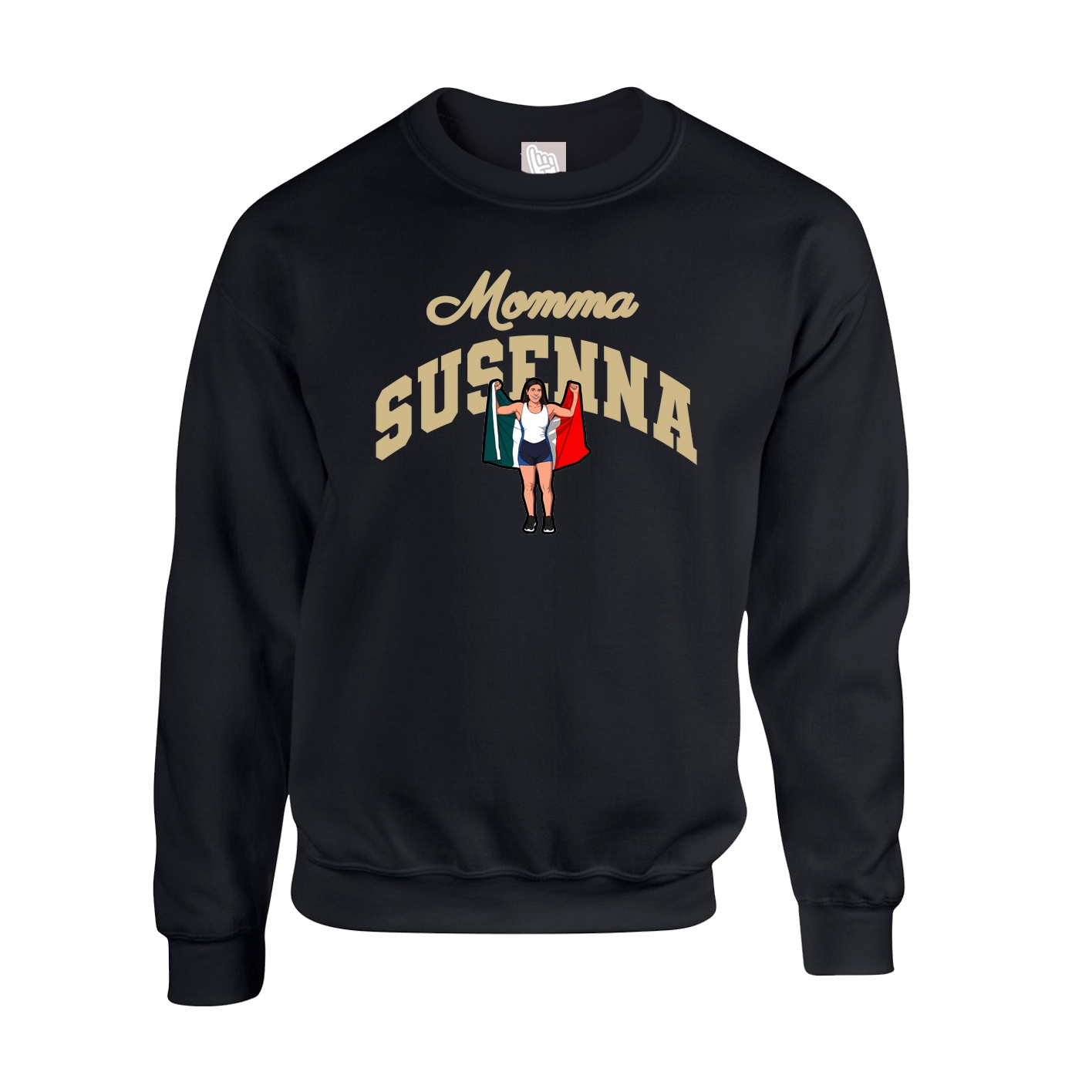 Fleece Crew — Mothers Day Arch in Black