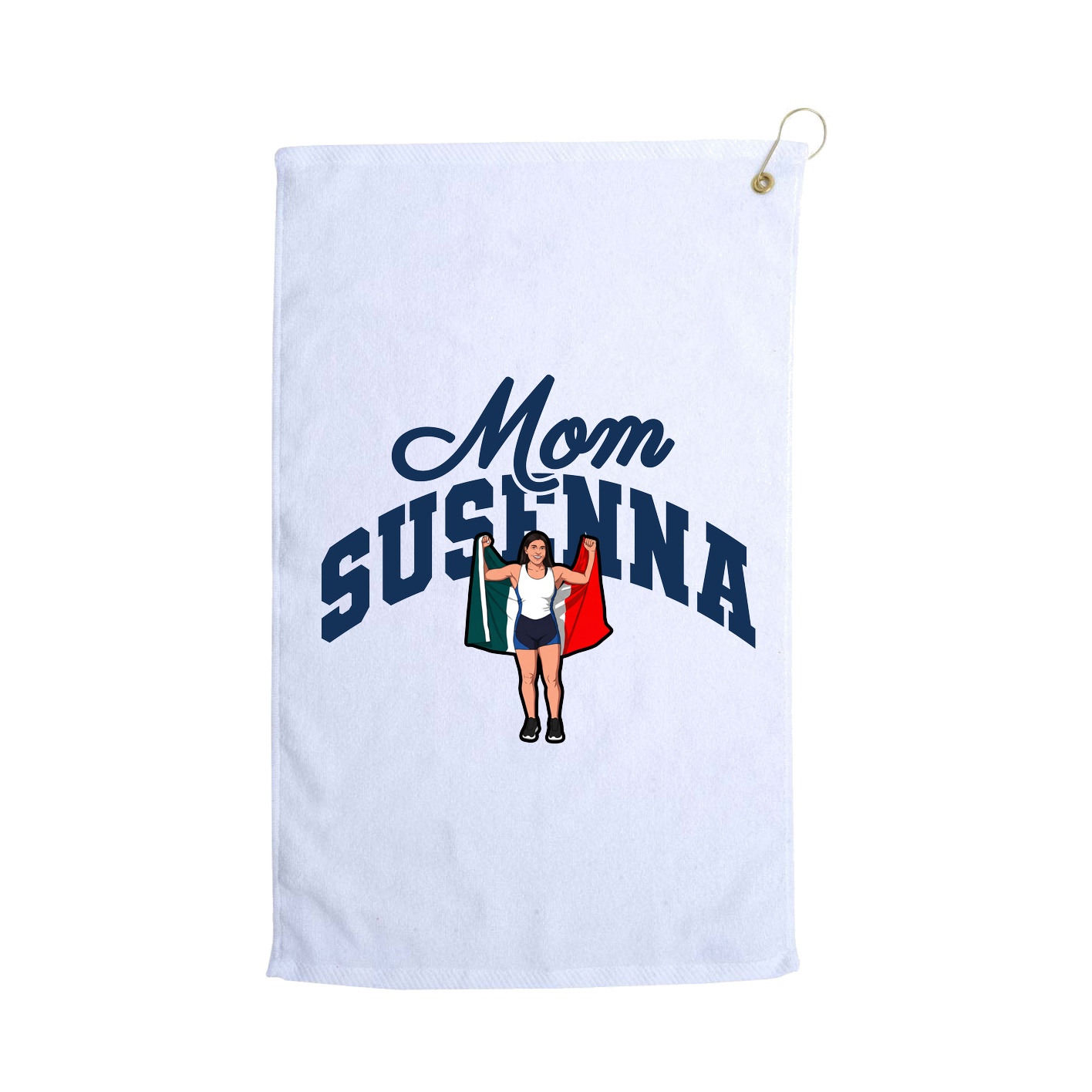 Golf Towel — Mothers Day Arch in White