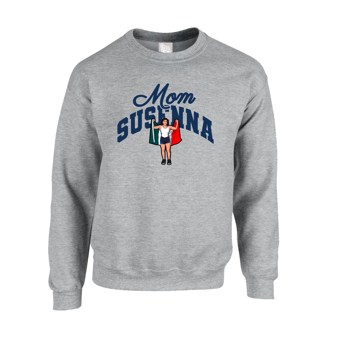 Fleece Crew — Mothers Day Arch in Grey