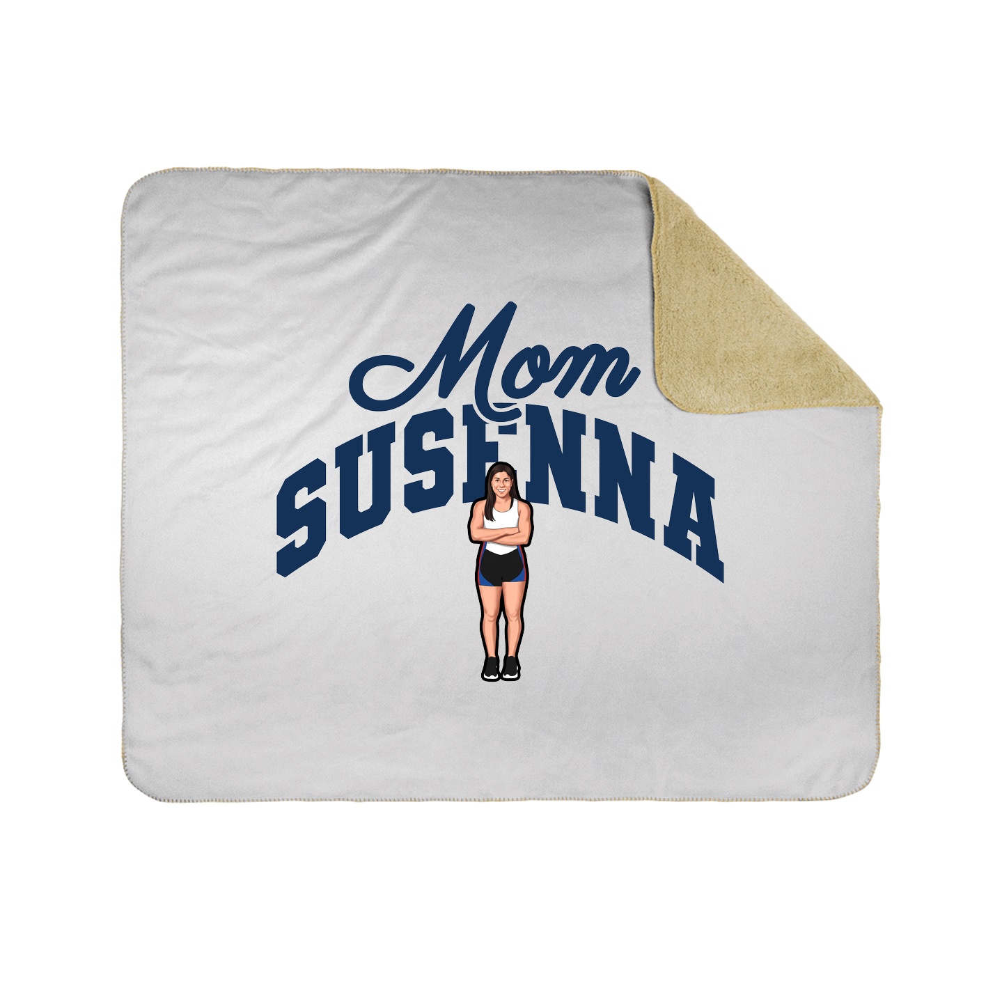 Throw Blanket — Mothers Day Arch in White