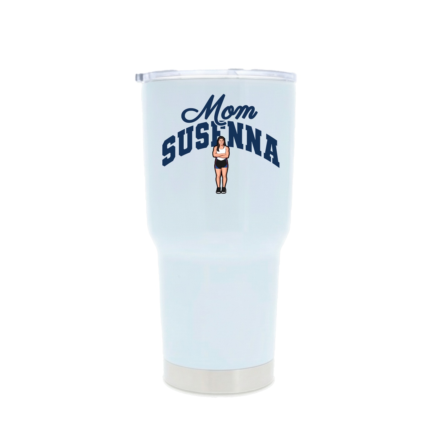 30oz Stainless Steel Tumbler — Mothers Day Arch in White