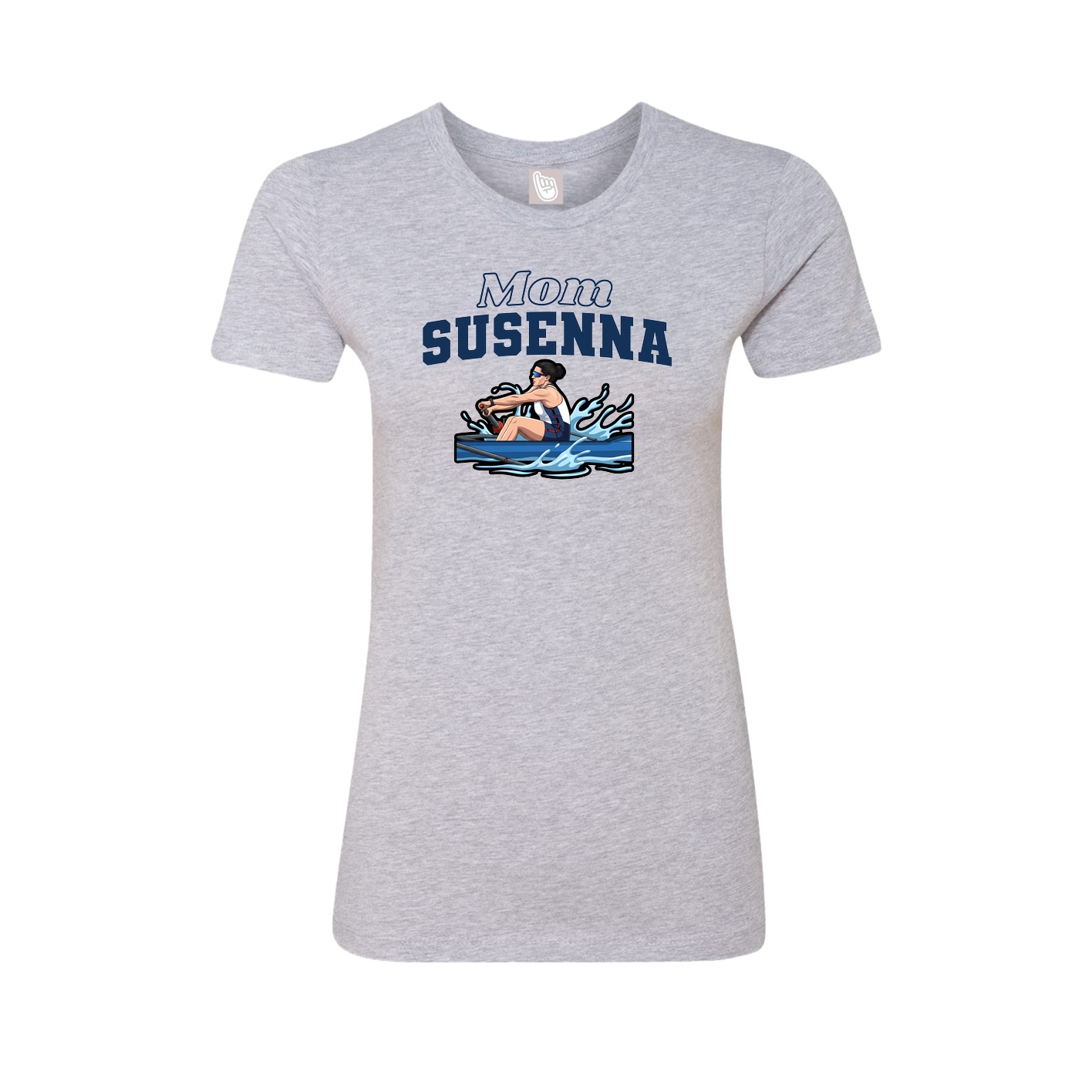 Womens Tee — Mothers Day Block in Grey