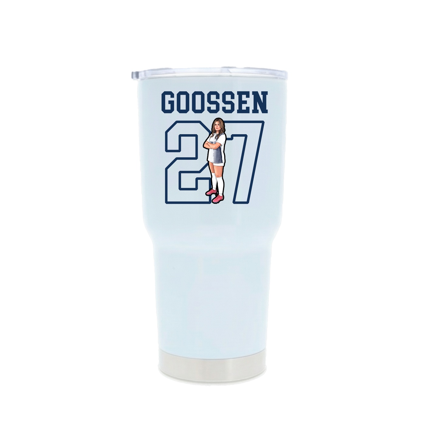 30oz Stainless Steel Tumbler — Shirsey in White