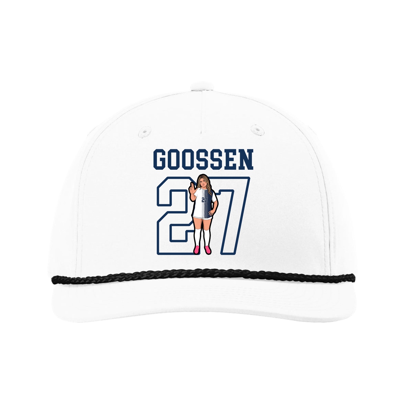 Five-Panel Classic Rope Cap — Shirsey in White