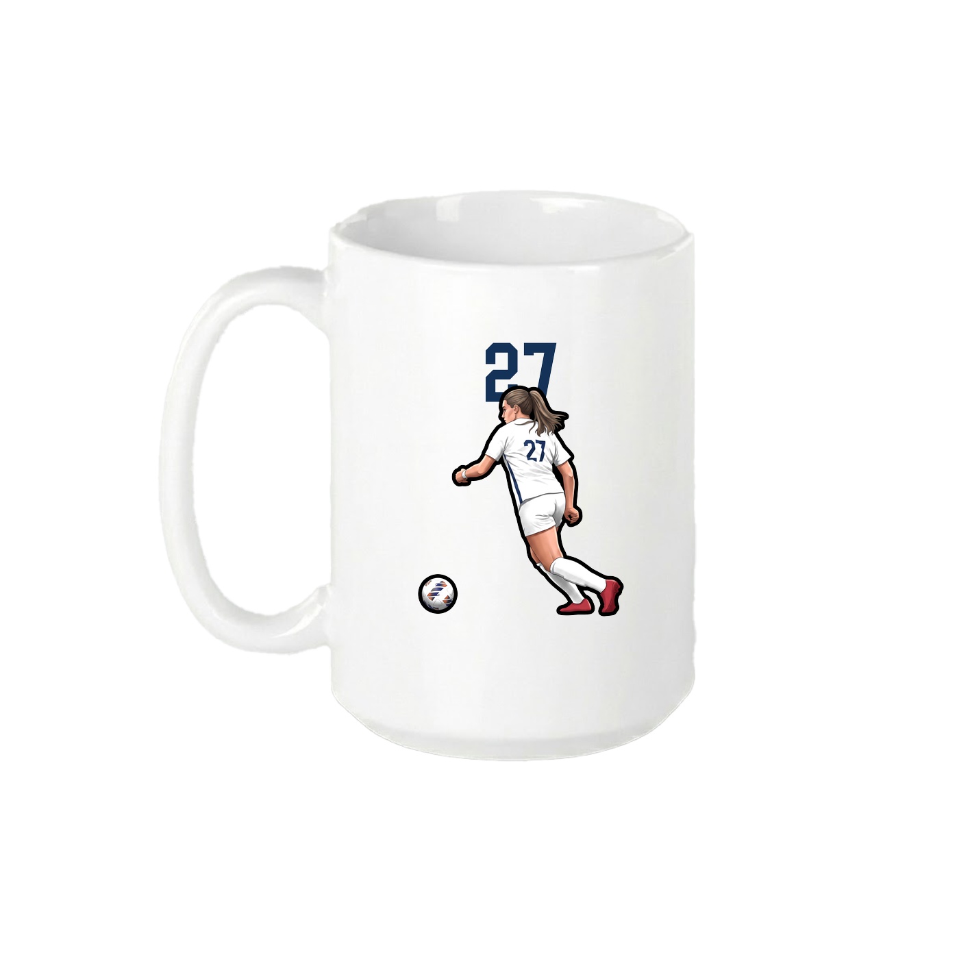 15oz Coffee Mug — Number Top in White
