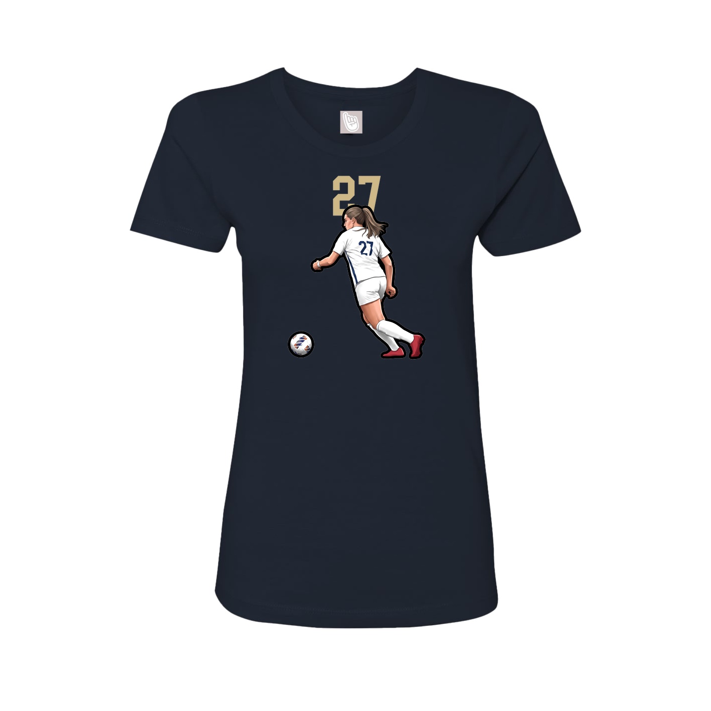Womens Tee — Number Top in Navy