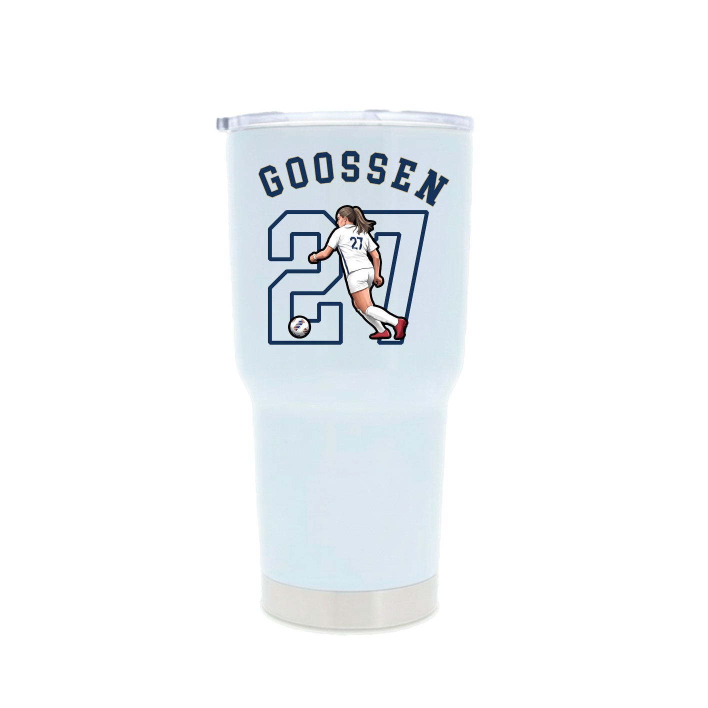 30oz Stainless Steel Tumbler — Shirsey Arch in White