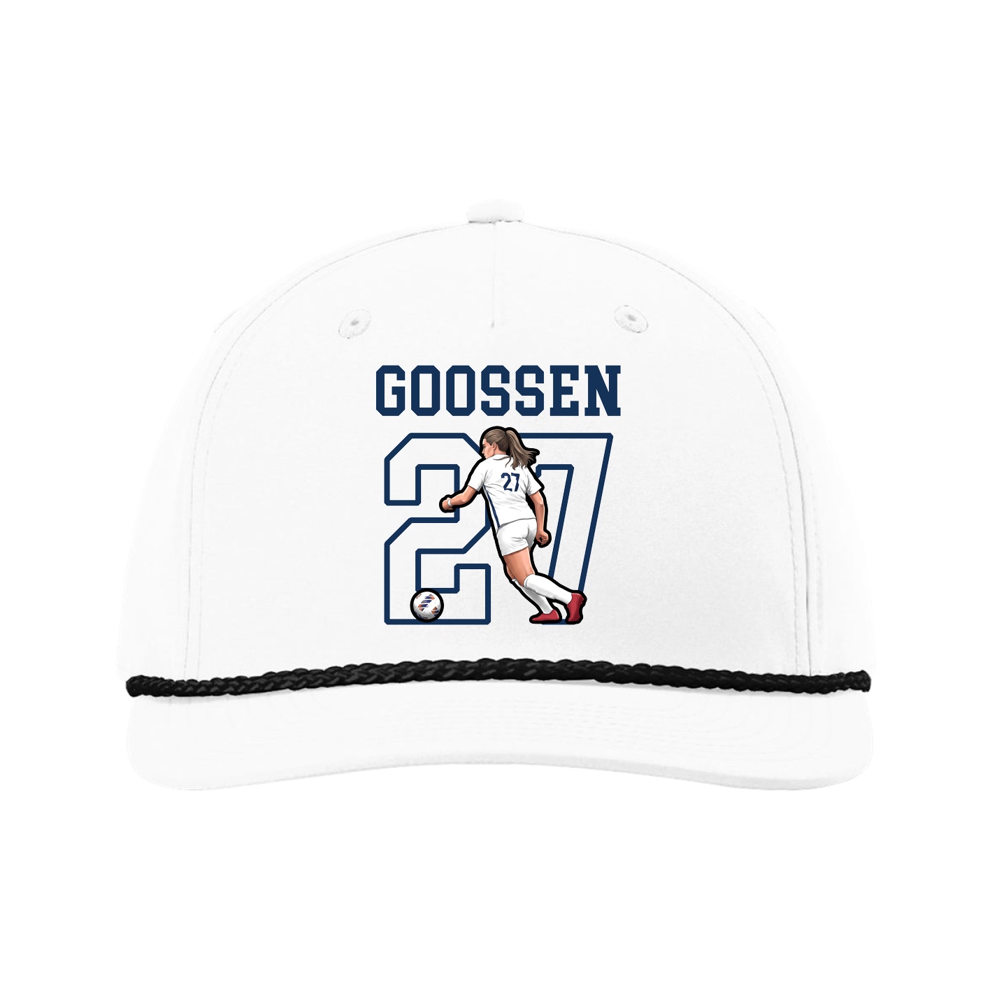 Five-Panel Classic Rope Cap — Shirsey in White