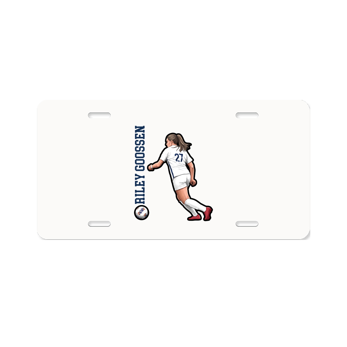 License Plate — Name Vertical in Classic