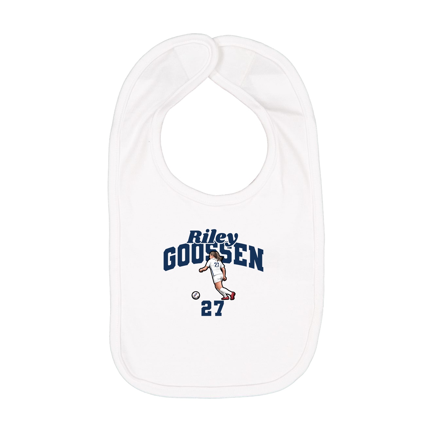 Infant Bib — Signature Arch in White