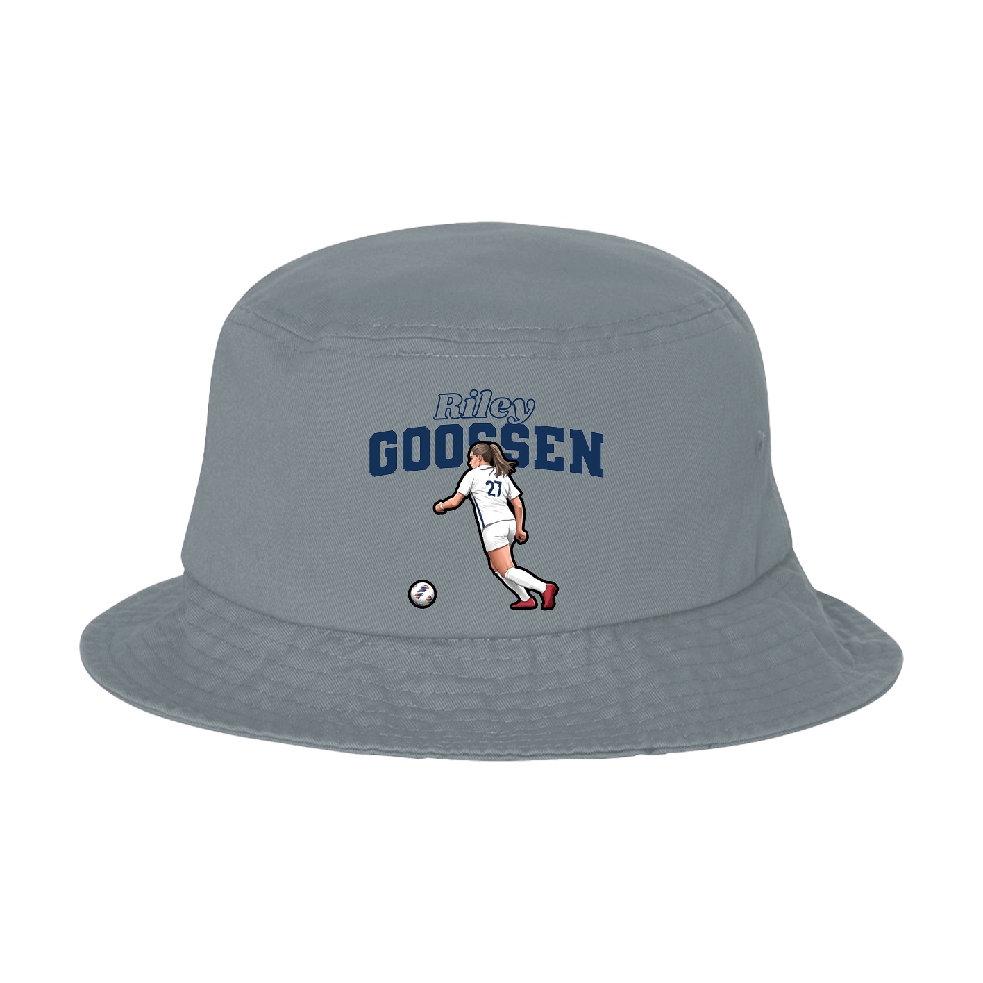 Bucket Cap — Name Arch in Grey
