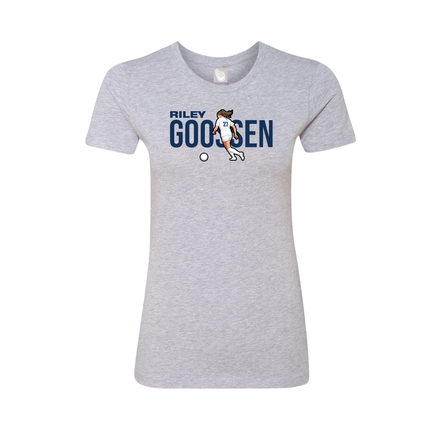 Womens Tee — Player Name in Grey