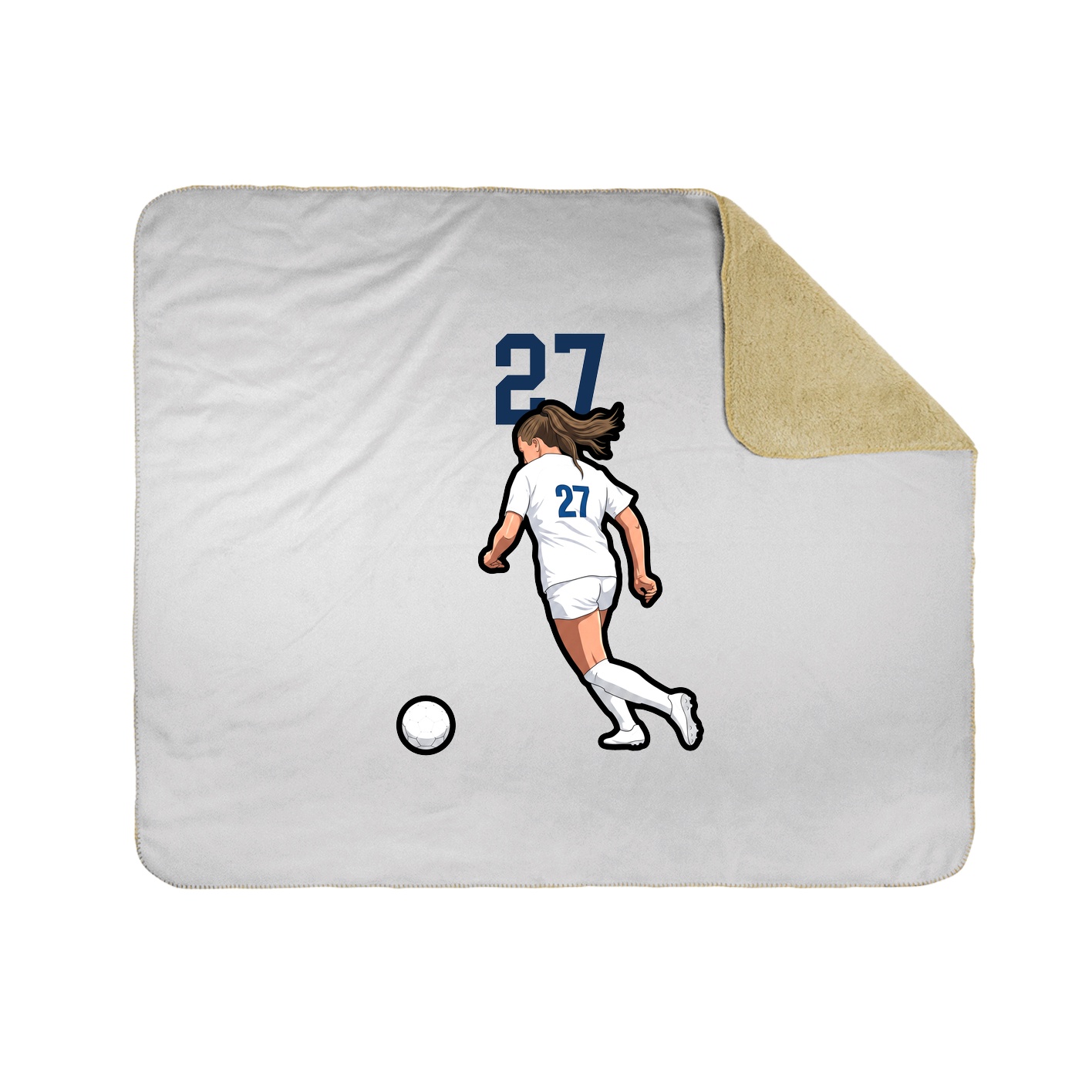 Throw Blanket — Number Top in White