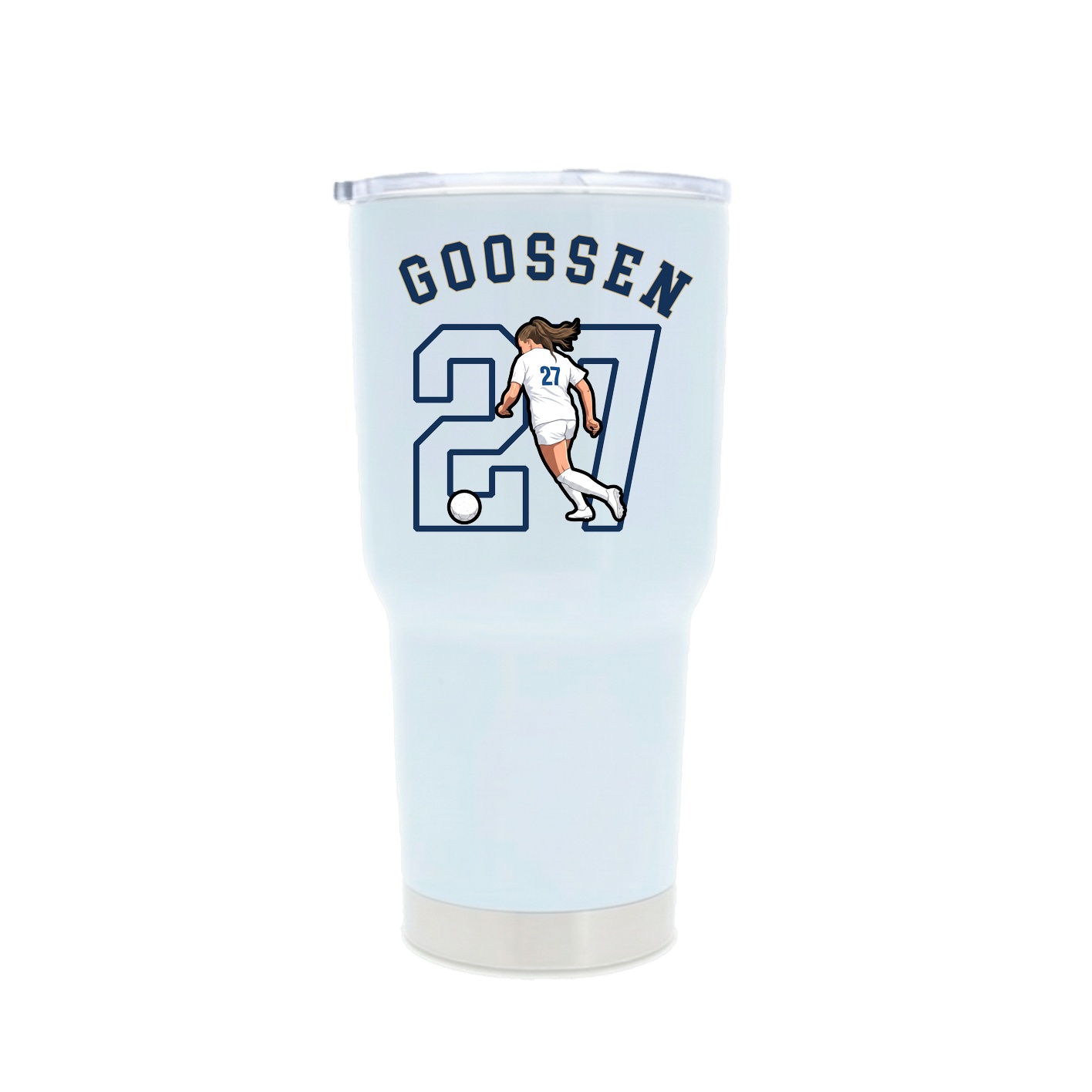 30oz Stainless Steel Tumbler — Shirsey Arch in White