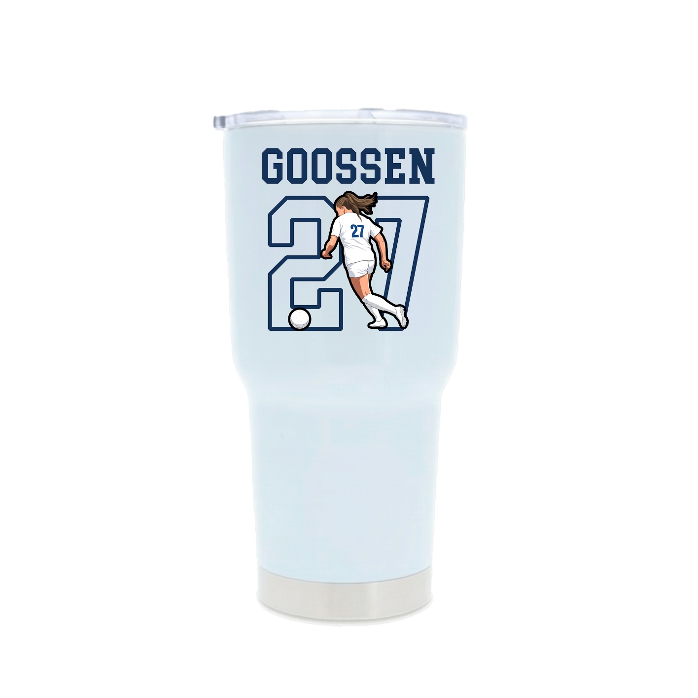 30oz Stainless Steel Tumbler — Shirsey in White