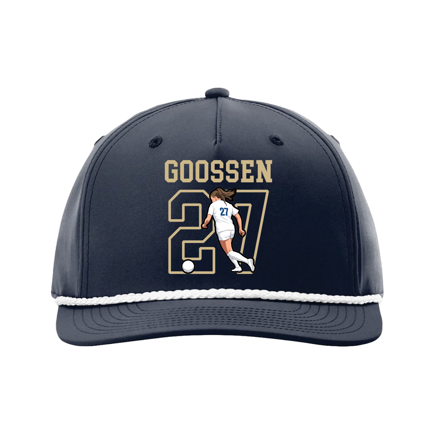 Five-Panel Classic Rope Cap — Shirsey in Navy