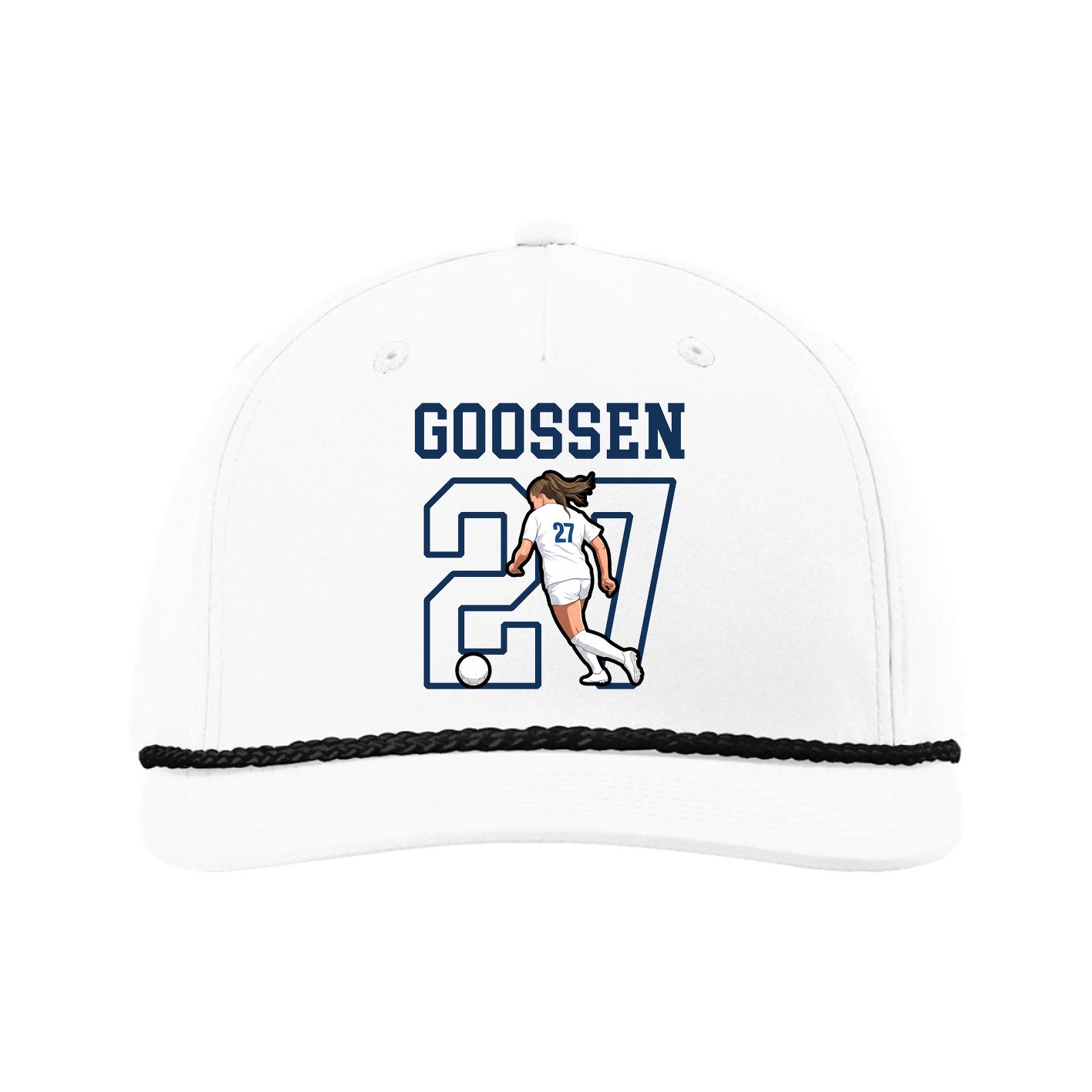 Five-Panel Classic Rope Cap — Shirsey in White