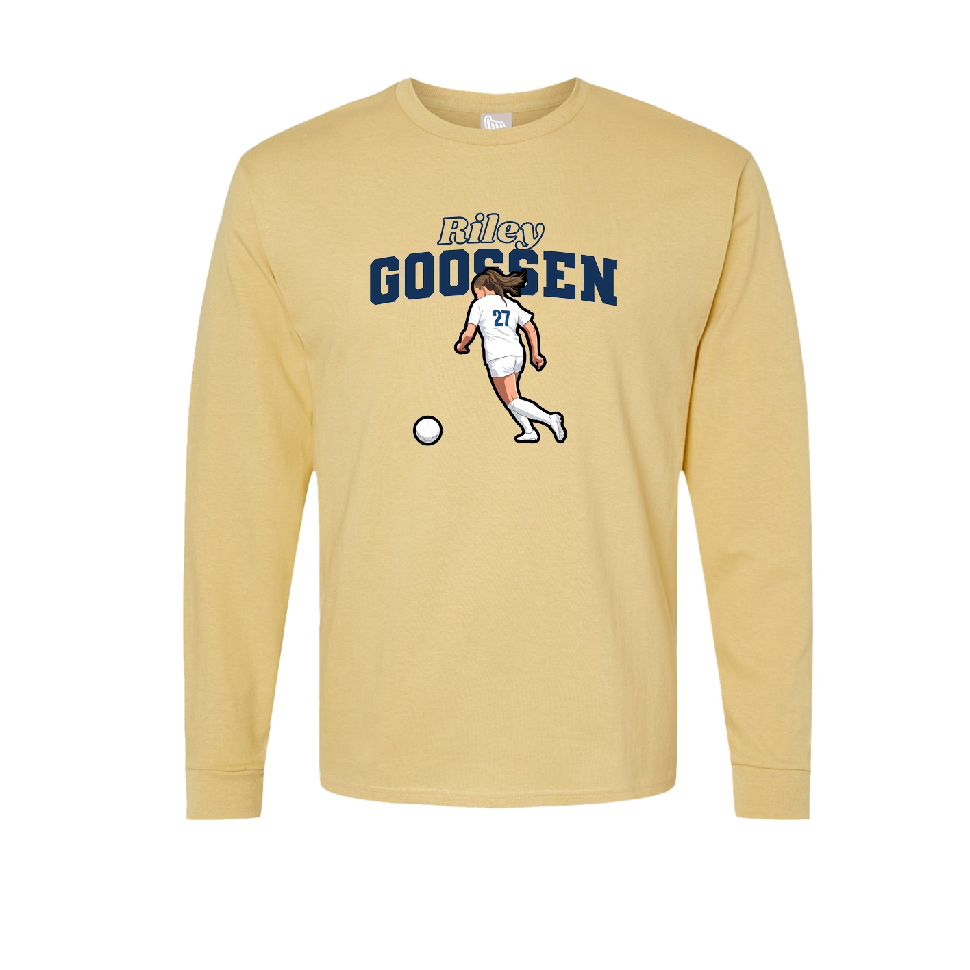 Long Sleeve Tee — Name Arch in Vegas Gold