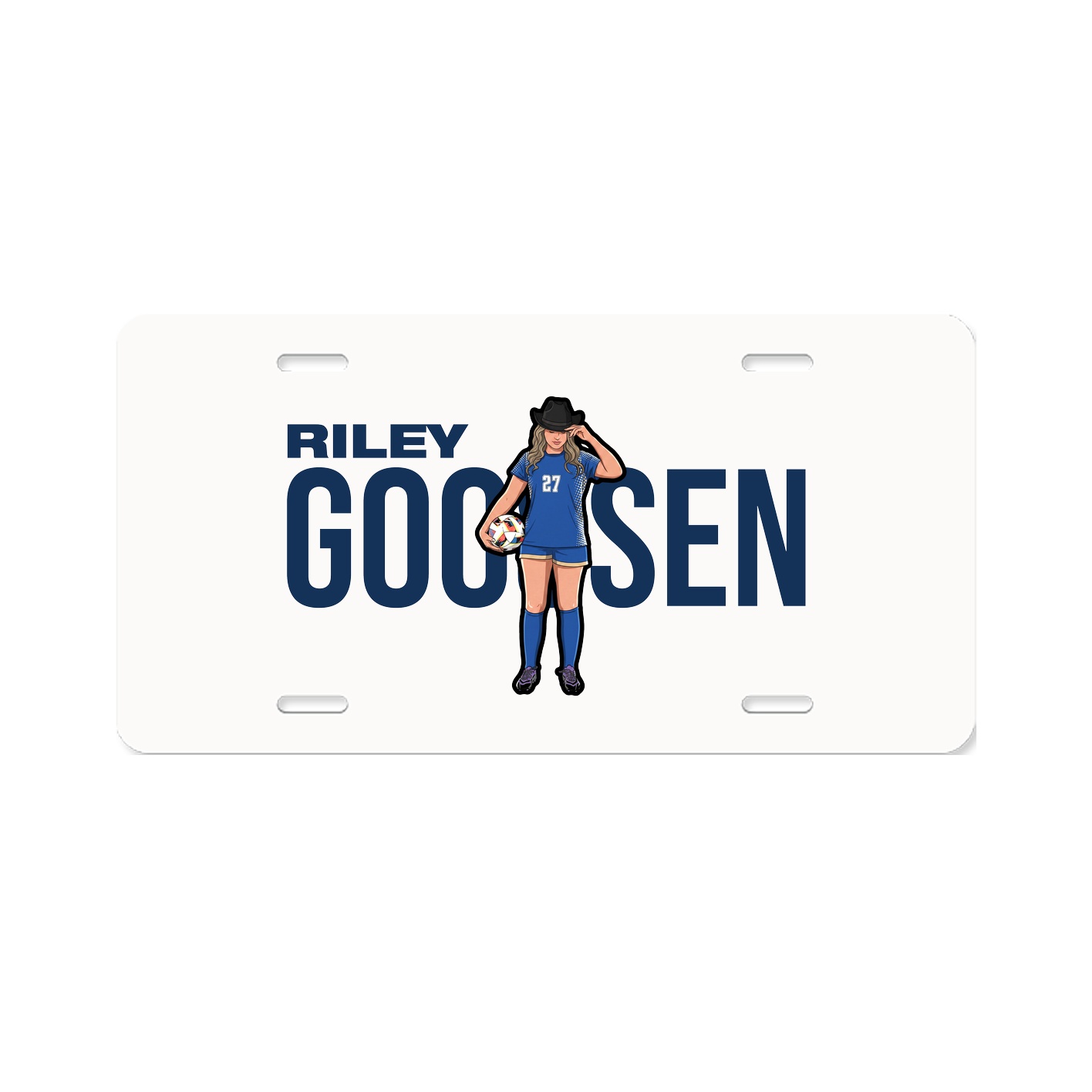 License Plate — Player Name in Classic
