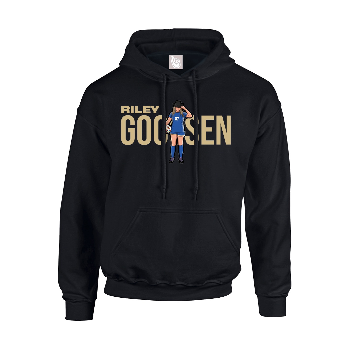 Youth Hoodie — Player Name in Black